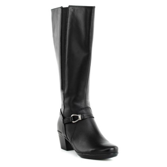 Clarks Shoes - Clarks Emslie Sinai Riding Boot Black Leather, Size 10